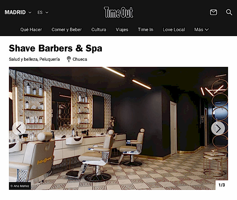 SHAVE en time out: Barberías para chicos (no solo) ‘old school’